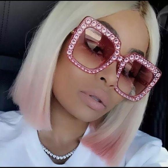 Accessories - Pink Bling Oversized Squares